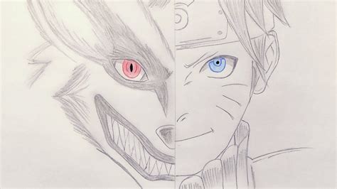 Speed Drawing Naruto And Kurama Nine Tails Drawing Hd Youtube