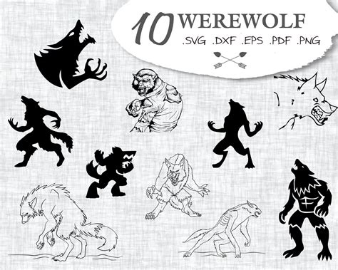 Werewolf Svg Werewolf Halloween Svg Werewolf Dxf Werewolf Vector