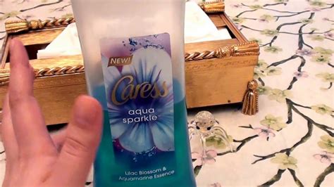 Caress Aqua Sparkle Lilac Blossom And Aquamarine Essence Fresh Body Wash