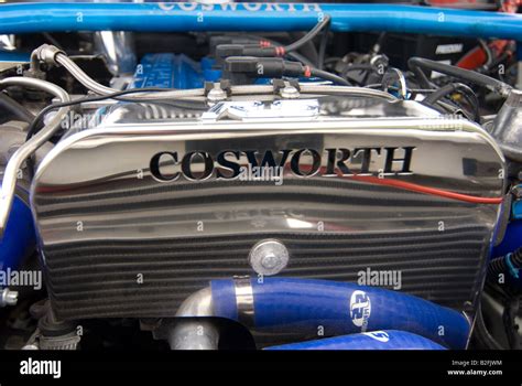 Customised Rs Cosworth Engine In Ford Sierra Stock Photo Alamy