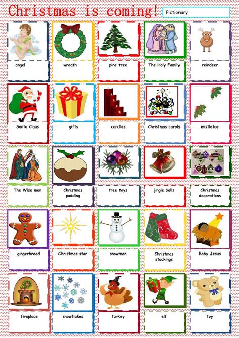 Christmas Vocabulary Worksheet Live Worksheets