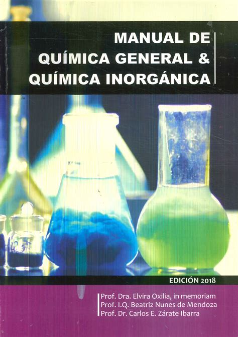 Manual De Qu Mica General Qu Mica Inorg Nica Ediciones T Cnicas