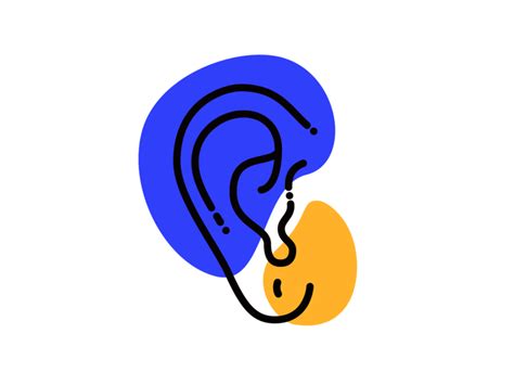 Five Senses Hearing Illustration Design Icon Illustration Ear Art