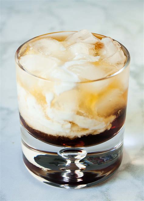 white russian cocktail made with vodka coffee liqueur and coconut milk vegan and dairy free