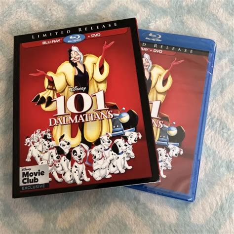 Disney 101 Dalmatians Blu Ray Dvd Limited Release With Slipcover