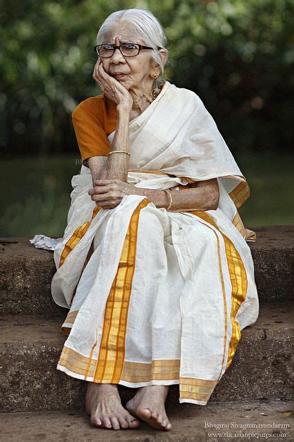 Kerala Old Lady Old Women India Culture Indian People