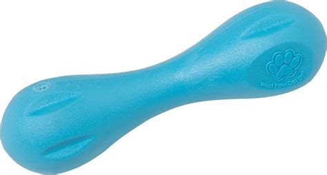 West Paw Zogoflex Hurley Tough Dog Chew Toy Aqua Blue Mini