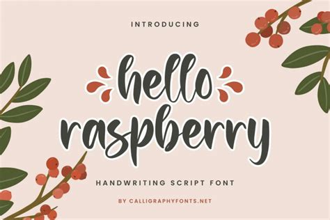 Hello Raspberry Script Font Download Fonts