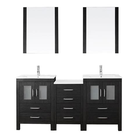 Choose from a wide selection of great styles and finishes. Virtu USA Dior 66 inch Double Sink Vanity Set in Zebra ...