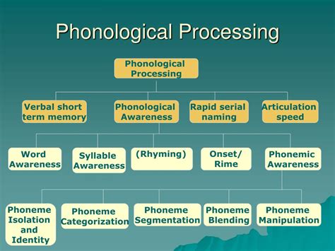 Ppt The Big Five Components Of Reading Phonological Processing