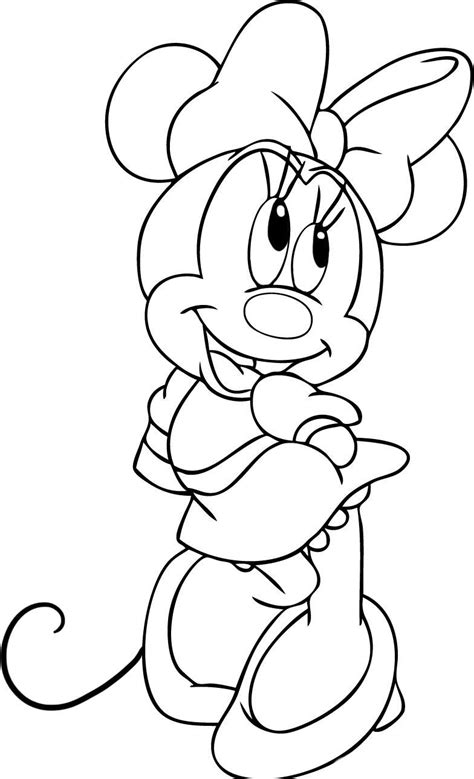 Minnie Para Colorear Mickey Mouse Para Colorear Dibujo De Minnie