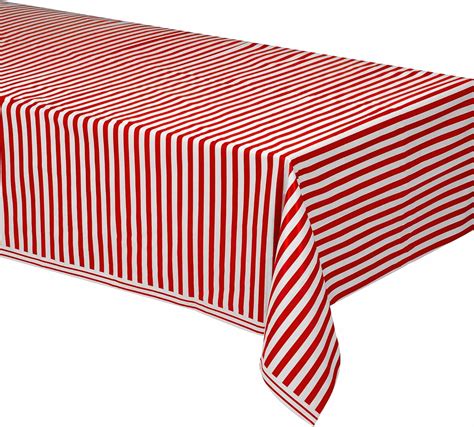Generique Red And White Striped Plastic Tablecloth Uk Toys And Games