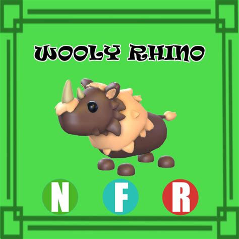 Wooly Rhino Neon Fly Ride Adopt Me