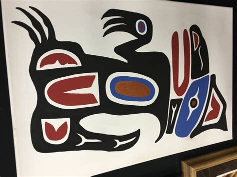 Lot Of 5 Bc First Nations Original Paintings On Canvas Able Auctions