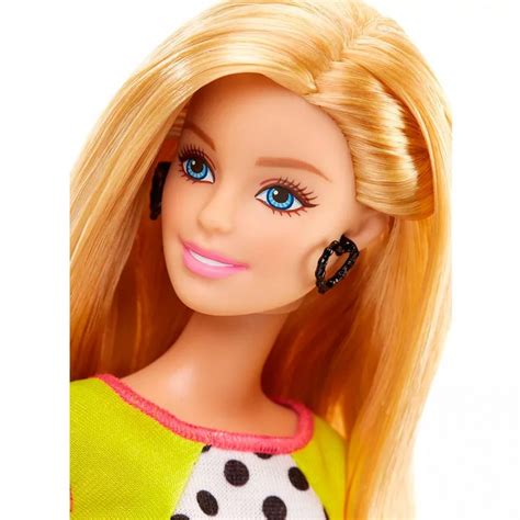 boneca barbie fashionista loira com vestido de bolinha toyshow tudo de marvel dc netflix