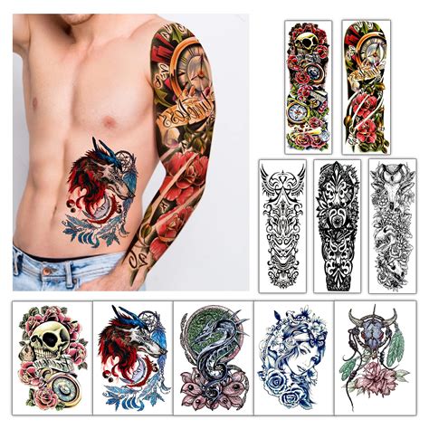 Buy Cerlaza Temporary Tattoo Sleeves For Men Full Arm Sleeve Temporary Fake Tattoos For Adults
