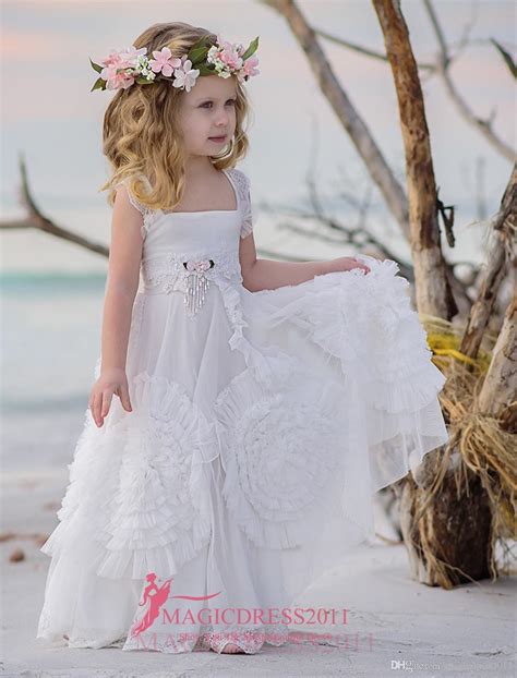 Gorgeous White Flower Girls Dresses For Wedding 2019