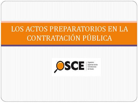 Ppt Los Actos Preparatorios En La Contratacion Publica Andres