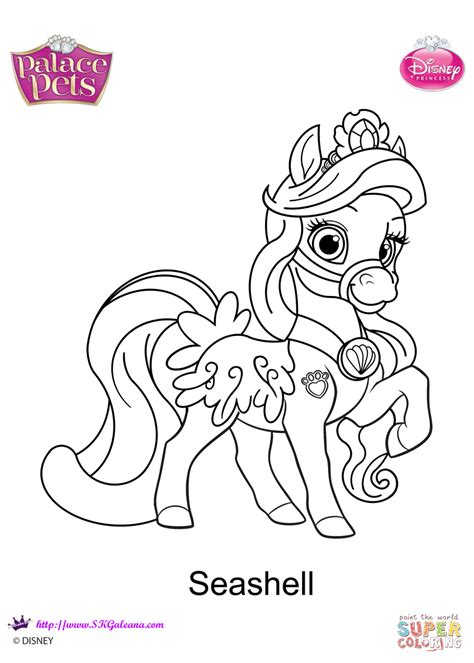 To see prototype pets, visit: Palace Pets Seashell coloring page | Free Printable ...