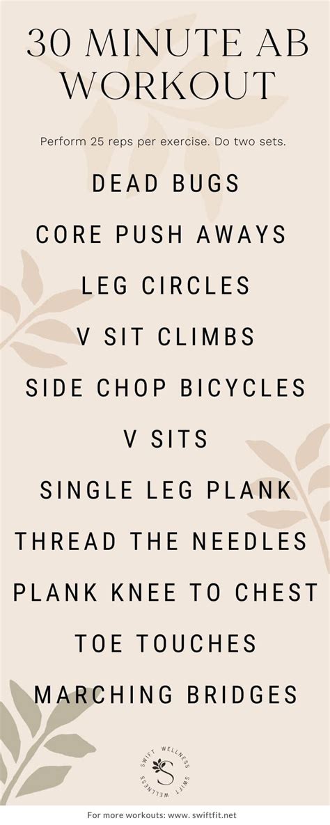The Best Minute Ab Workout At Home That Needs No Equipment Swift Wellness