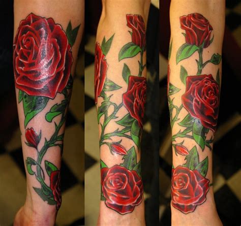 Red Rose Tattoo Designs With Names