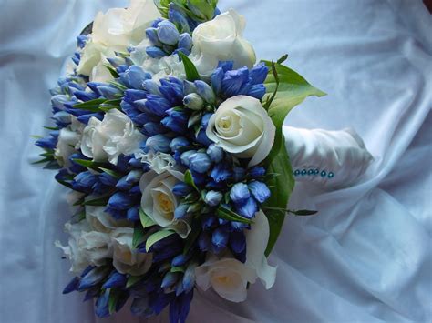 Wedding Flowers Flower For Respect Blue Wedding Bouquets