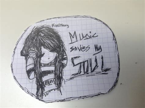 Music Saves My Soul Lineart By Pixel Mary On Deviantart