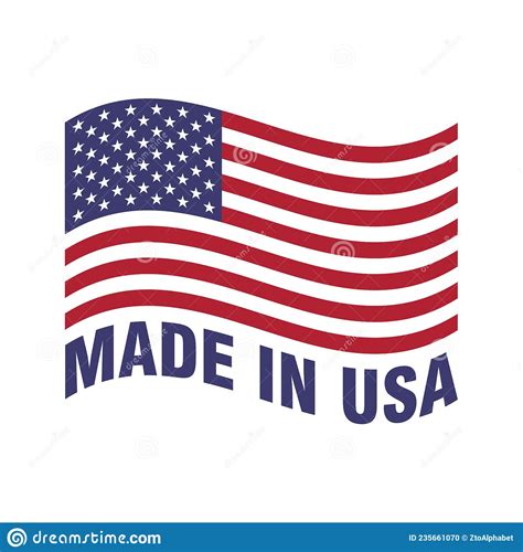 Made In Usa Icon American Flag Clipart Stock Vector Illustration Of