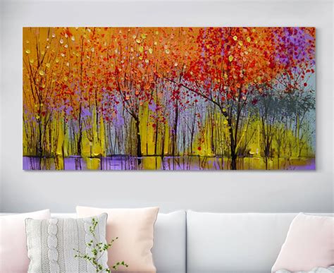 Large Original Oil Painting On Canvas Abstract Tree Painting Etsy
