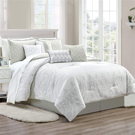 Sapphire Home Luxury 8 Piece Fullqueen Comforter Set With Shams Bed