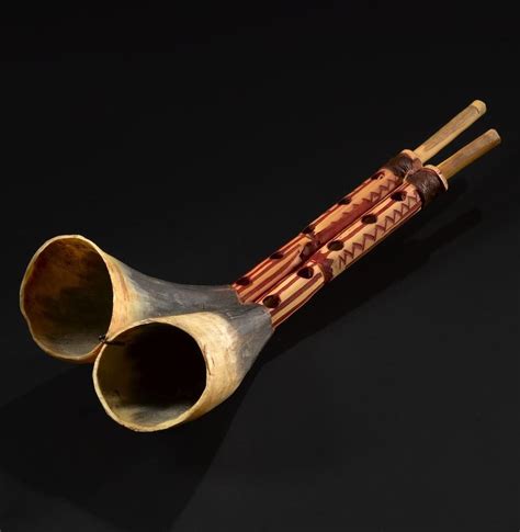 Zamr Or Double Hornpipe Consisting Of A Pair Of Horn Pipes Joined To A
