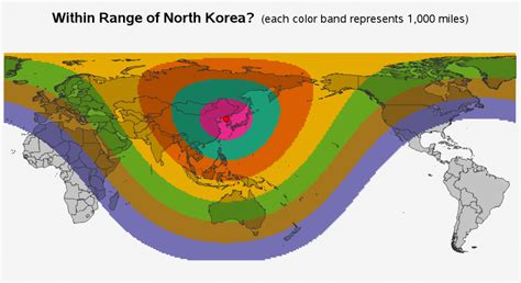 Are You Within Range Of North Korea Vivid Maps