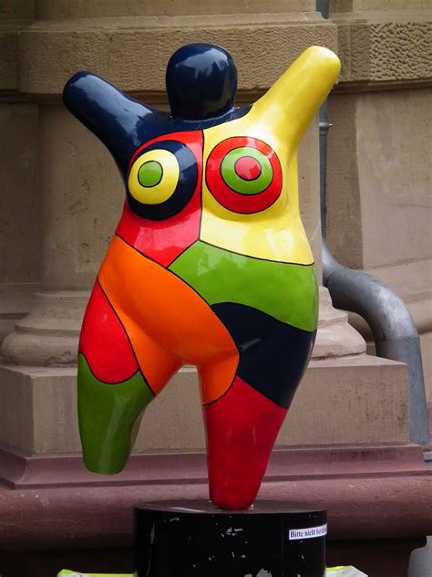 Niki De Saint Phalle A Nana Farbenfroh Malerei Februar Skulptur
