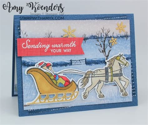 Stampin Up Horse And Sleigh Christmas Card With Video Tutorial Stamp