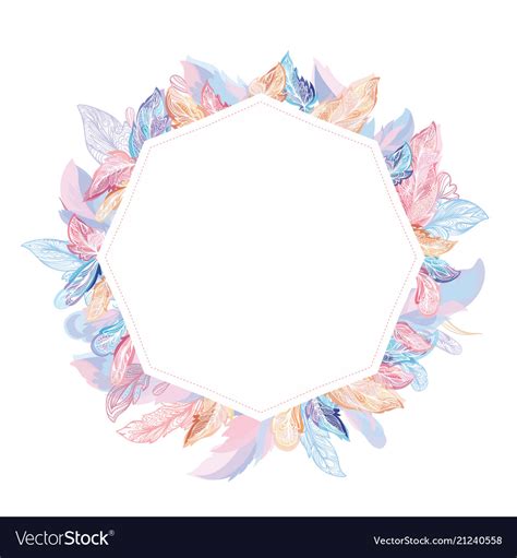 Romantic Feather Frame Royalty Free Vector Image