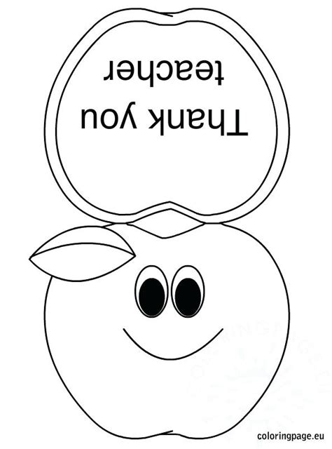 Thank You Teacher Coloring Pages At