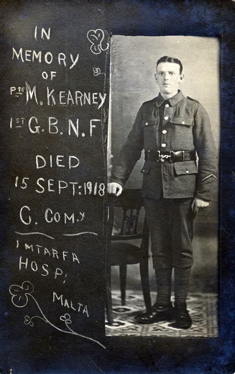 Michael Kearney Ist Garrison Battalion Northumberland Fusiliers Died