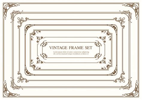 New users enjoy 60% off. Set of seven rectangular vintage frames isolated on a ...