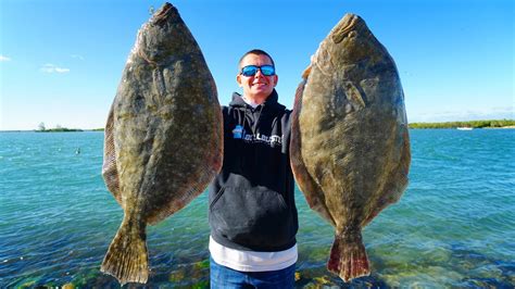 2 Record Breaking Fish In 1 Day Catch Clean Cook Giant Flounder