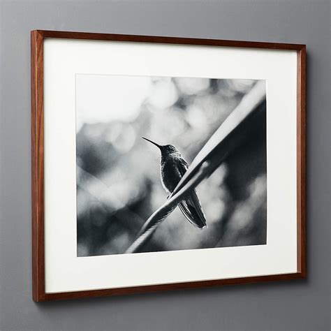 gallery walnut modern picture frame with white mat 16 x20 reviews cb2 canada