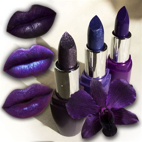 Dark Purple Lipstick 3 Shade Set Dark Purple Lipstick Purple