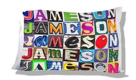 Personalized Pillow Case Featuring Jameson In Sign Letters Etsy