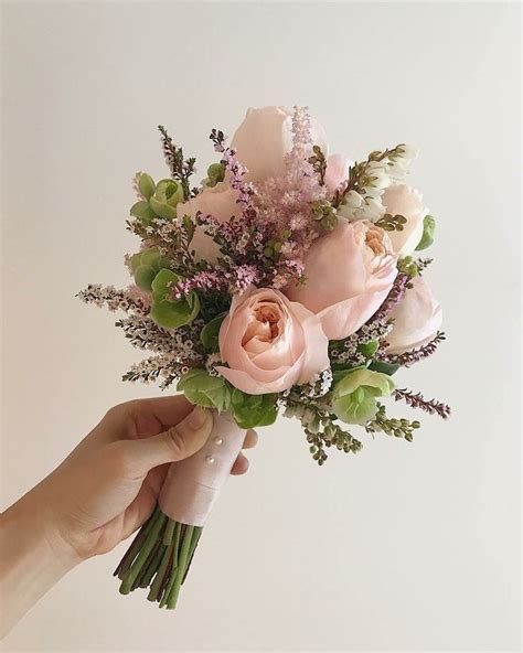 Pastel Pink Rose Hand Bouquet Wedding Flower Bouquet Wedding Bridal