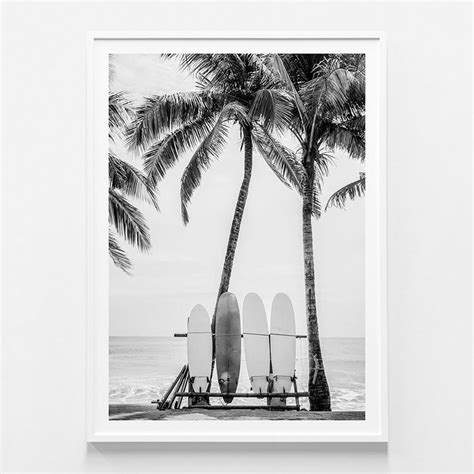 Landscape art prints - Beach Surfboards black - Canvas Prints - Poster Prints - Art Prints ...