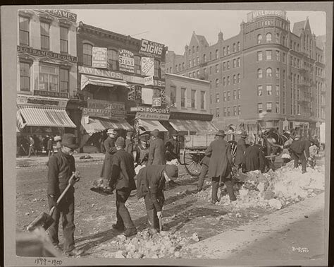 Vintage Snow Removal In The New York City Late 19th Century