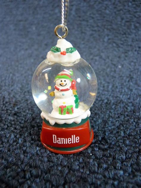 Cute Ganz Personalized Name Snowman Snow Globe Ornament D Thru J Ebay