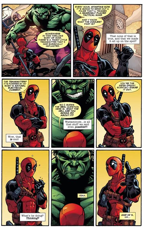 Deadpool Tries To Get The Hulk To Kill Him Deadpool Comic Book