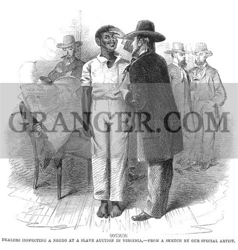 Image Of Slave Inspection Inspection By Dealers At A Slave Auction In Virginia