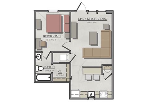 One Bedroom Lodge 1 Bed Apartment The Cottages Of College Station