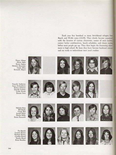 1973 yearbook sophomores center line high school memories